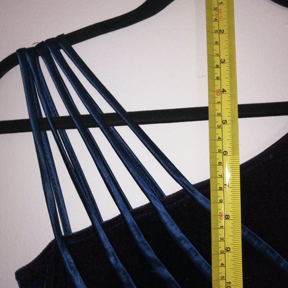 Long color changing velvet evening dress - Picture 7 of 8